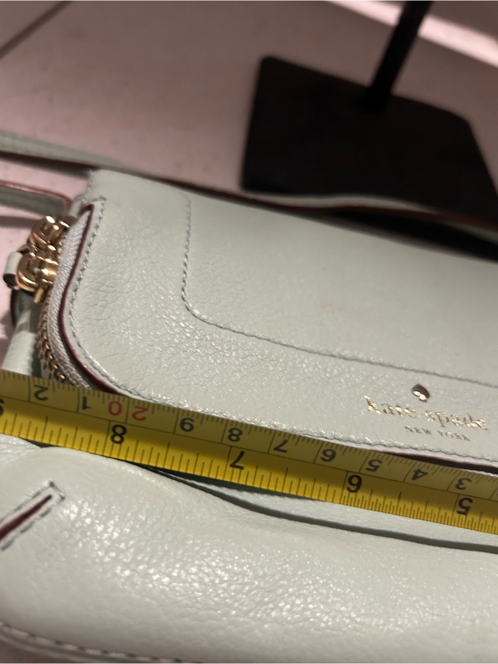 kate spade Minty Blue Leather Crossbody with Gold Hardware - Picture 9 of 10